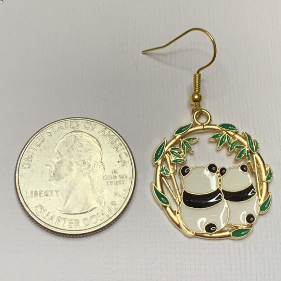 Panda Earrings, Panda Bear Jewelry, Panda Bear Earrings, Gift Idea, Cute Earring - Picture 4 of 4